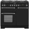 Rangemaster Kitchener 100cm Dual Fuel Range Cooker - Black