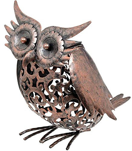 Smart Garden Metal Scroll Owl Solar Garden Light