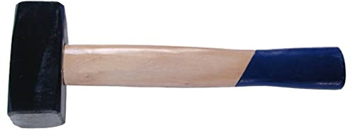 SW-Stahl 50202L Fäustel 1250g - Geschmiedeter Schlegel mit Holzstiel | DIN 6475 Steinmetz Hammer mit 1,25kg Kopfgewicht - Robuster Meißelhammer für Stein, Ziegel und Beton - Schwerer