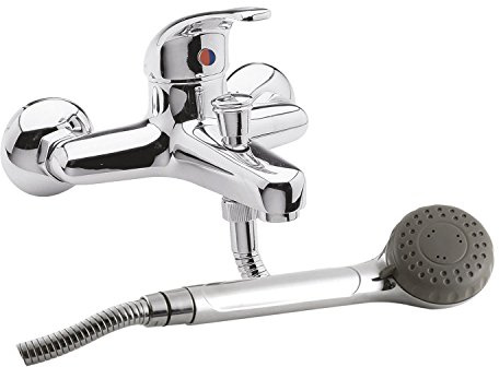 Nuie X3130 ǀ Modern Bathroom Pair of Wall-Mount Couplings, 25mm x 65mm, Chrome, Silver