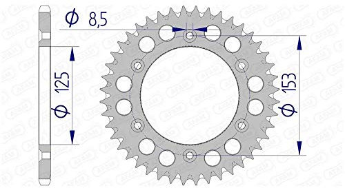 Alu-Kettenrad AFAM 520-46Z (Gun Metal)