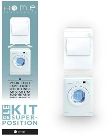 Kit superposition simple pour lave-linge et sèche- linge 80149 pour Sèche linge