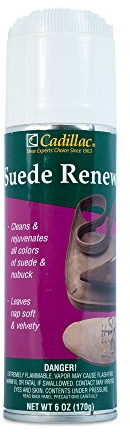 Cadillac Suede Renew - Suede Shoe Cleaner Spray with Brush Cap - 6 Ounces