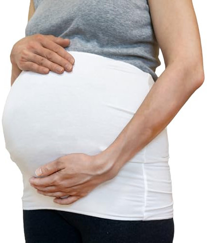 CHARM Ceinture Lombaire Homme Douleur Dos - Ceinture Abdominale Bandeau Grossesse Femme Enceinte Post Partum Chauffe-Reins Haramaki Japonais Blanc