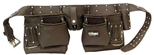 Rolson 68885 - Petróleo Tan Doble Cinturón De Herramientas