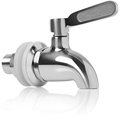 JEDFORE Robinet de rechange en acier inoxydable 304, pour distributeur de boissons, jus, boissons fraîches, vin, pour un usage domestique et lors de fêtes (finition polie)