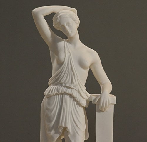 Generic Verwundete Amazon Warrior Woman Semi-Nude Female Alabaster Statue Skulptur 25,9 cm