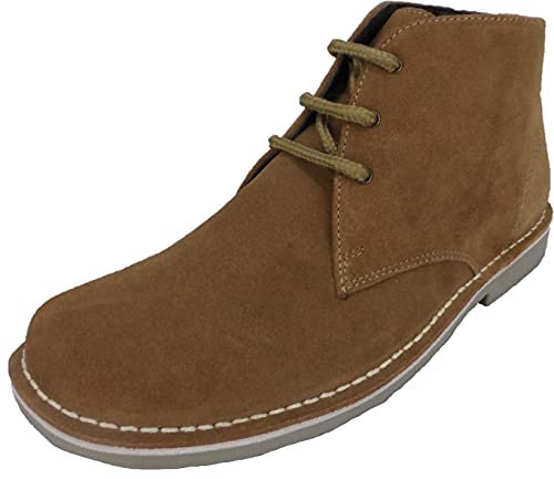 Roamer Mens Retro Mod Desert Boots (10, Beige)