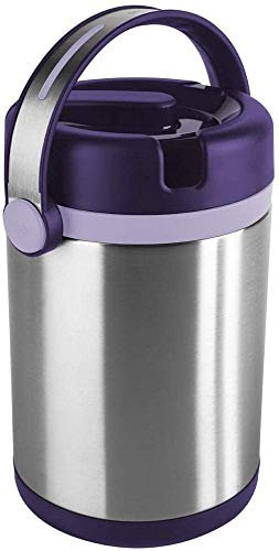 Emsa 509234 Isolier-Speisegefäß, Mobil genießen, 1.7 Liter, Mit 2 Speiseeinsätzen, 100% dicht, Brombeer/Hellviolett, Mobility