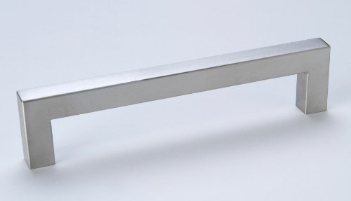 Griff Möbelgriff Schrankgriff eckig Edelstahl gebürstet rostfrei Bohrlochabstand 160mm
