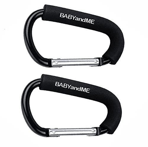 Pram/Stroller/Buggy Hook for Carrying Bags - Essential Accessory (Twin Pack Large)