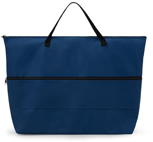 Blue 22 Inch Padded Fleece Lined Portable TV Case with Webbed Carry Handles - Large Laptop Bag & Travel Portable TV In Case