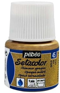 Pébéo - Setacolor 45 ml Fabric Paint - 57 Colours Available Doré chatoyant