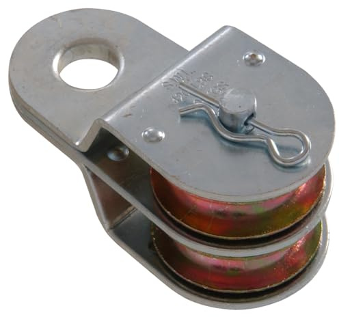 Hardware Essentials 852494 Doppelte Riemenscheibe (3,8 cm), grau