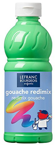 Lefranc Bourgeois L&B Education 188021 - Bote de pintura para acuarela (500 ml), color verde flúor