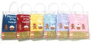 Cooksmart Mummy's Little Helper Apron, Chef Hat & Gauntlet Set -Pale Pink