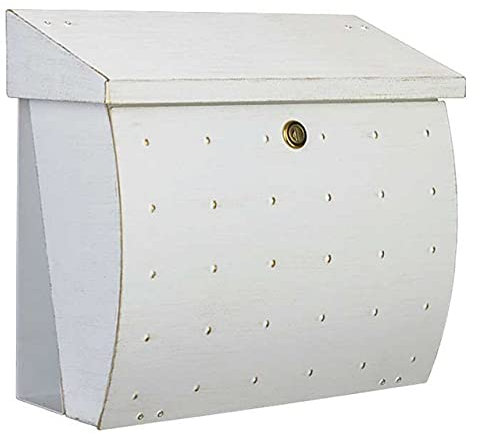 Heibi - Briefkasten Krosix 64162-008 Weiß/Gold patiniert Edelstahl