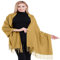 CJ Apparel Goldbraun 100% Kaschmir Zweilagige Schals Pashmina Handgemacht in Nepal Schultertuch Schal Umschlagtuch NEU