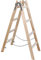 Holzleiter Leiter Stehleiter 130cm - 4 Sprossen - Malerleiter Holzstehleiter - DEWEPRO/x-tools