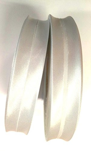 DK Collection 0,78 €/lfm. 25m Satin- Schrägband gefalzt 40/20mm weiss