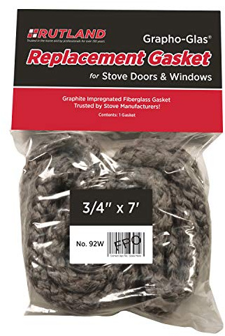 RUTLAND PRODUCTS GRAPHOGLAS Gasket Rope, 7' x 3/4, Black, 5.08 x 17.31 x 27.3 cm