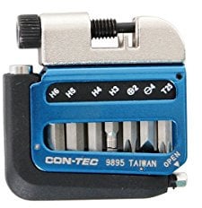 CONTEC Fahrrad-Multitool Pocket Gadget - PG1, 8 in 1, Multifunktionswerkzeug, Reparatur Set, Mini-Tool, Multi-Purpose, Innensechskant, Schraubendreher