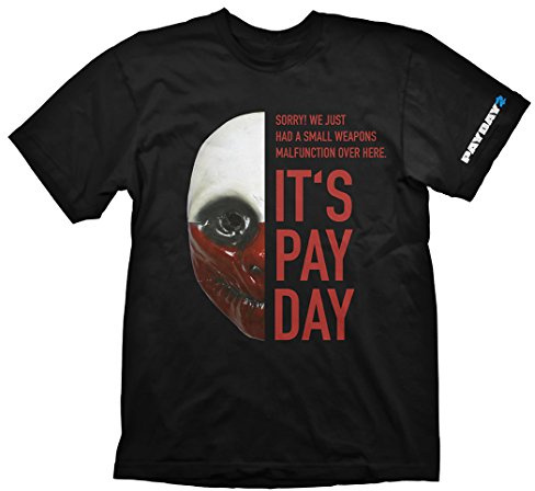 Payday 2 T-Shirt Wolf Mask, X-Large (Electronic Games) [Importación Inglesa]