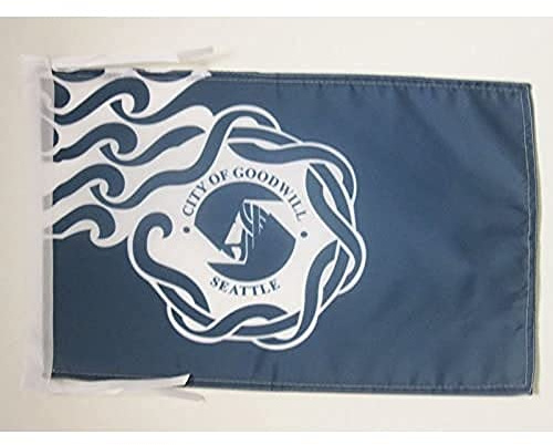 AZ FLAG Flagge Seattle City 45x30 cm Polyester 100D Kordeln