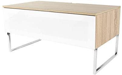 NorStone Meuble TV Khalm Chene Clair Porte Blanche