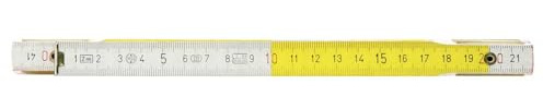KS Tools 300.0063 Holz-Gliedermaßstab,Weiß/Gelb,2M