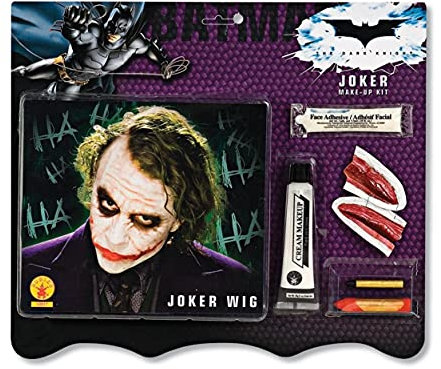Batman Deluxe Joker Perücke und Make-up Kit - Schwarz - Einheitsgröße