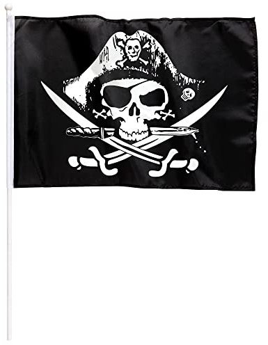 Widmann Flagge Pirat mit Ständer 43 x 30 cm