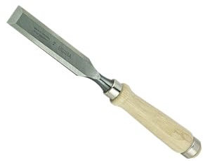 ULMIA Stechbeitel 24 mm Gesamtlänge 305 mm mit hellem Holzheft, zur Bearbeitung von Holz, 164-24