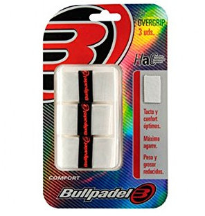 Bullpadel Overgrip Gb-1200 012 Packung mit 3 Overgrips, Weiß (Weiß), Einheitsgröße