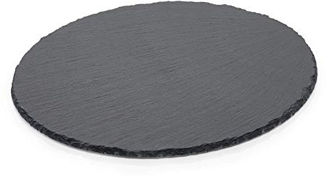WAS Germany Naturskifferplatta – rund serveringsfat av skiffer, Ø 30 cm för servering och servering – 3313 300