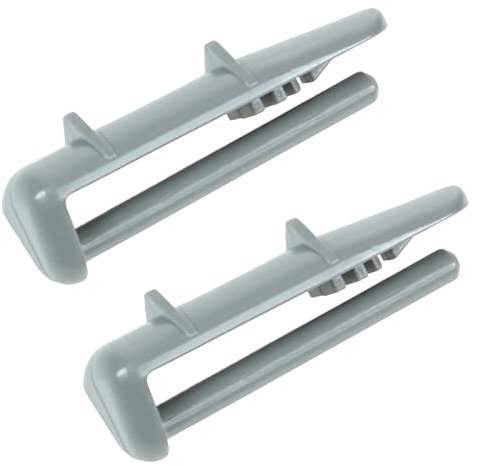 SPARES2GO Plastic Rear Rail End Caps for Beko Dishwasher (Pack of 2)