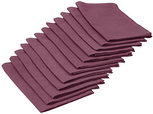 Calitex 1CH21EJZ21A Arc En Ciel Lot de 12 Serviettes Coton Aubergine 44 x 44 cm