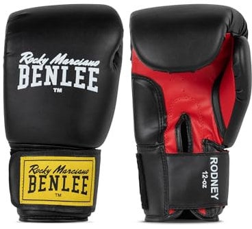 BENLEE Boxhandschuhe aus Kunstleder Rodney 16 oz, Black/Red