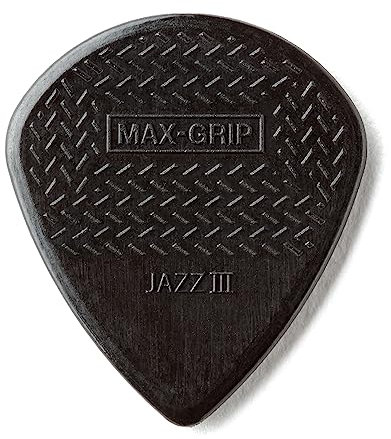 Jim Dunlop 471P3S Jz-6 Nylon Max Grip Guitar Pick in Player Pack, Black