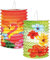 Boland 52508 - Papierlaternen Hibiskus, 2 Stück, Größe 16 cm, 2 Motive sortiert, Mehrfarbig, Lampion, Hängedekoration, Geburtstag, Gartenparty, Hawaii, Strandparty, Mottoparty, Karneval
