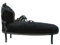 Casa Padrino Barock Chaiselongue Schwarz/Schwarz Linke Seite - Möbel Recamiere Liege