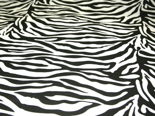 OD Baumwollstoff, Druck mit Zebra-Muster, Meterware, ca. 114 cm breit