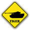 Aufkleber/Sticker Tiger Achtung Panzer Wappen Schild Division 10x10cm A737