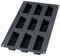 Lékué Molde repostería Mini Pastel/Bizcocho, silicona platino Negro, 9 cavidades