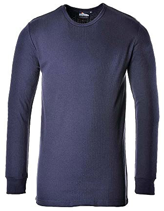 Portwest B123 T-shirt Thermique Isolé à Manches Longues Bleu Marine, Large