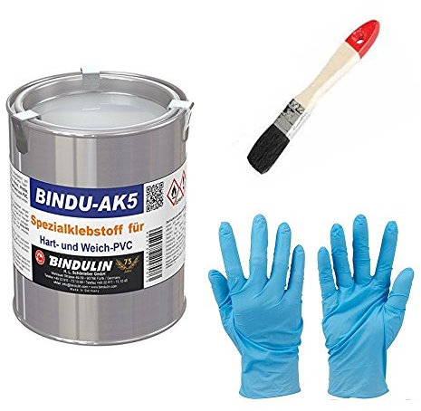 Bindu-AK5 PVC-Kleber hart- und weichkleber inkl. Pinsel für die Verarbeitung des PVC Klebers (670 Gramm)