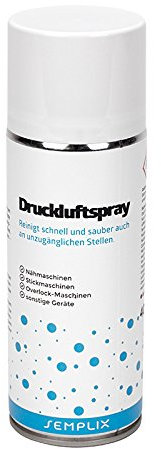 SEMPLIX Druckluft-Reiniger 400ml Dose: Entfernt Staub Flusen Fadenreste sonstige Verunreinigungen | Pressluftdose Air Duster Druckluftdose Luftspray
