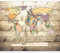 Papier peint murando intissé 350x256 cm Décoration Murale XXL Poster Tableaux Muraux Tapisserie Photo Trompe l'oeil Carte du monde k-B-0009-a-b