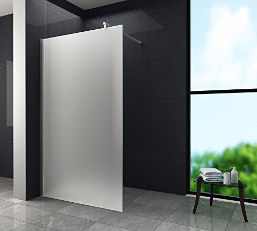 Sattie Duschwand AQUOS-Frost 10 mm, 160 x 200 cm, Satiniert, Verchromt