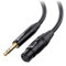 Cable Matters XLR to Jack Lead 1.8m (XLR to 6.35mm Cable, Male to Female) for Microphone in Black